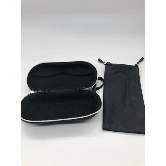 Zippered Glasses Case With Black Cloth 2pc Set Unisex Superfine Fiber - Picture 6 of 8